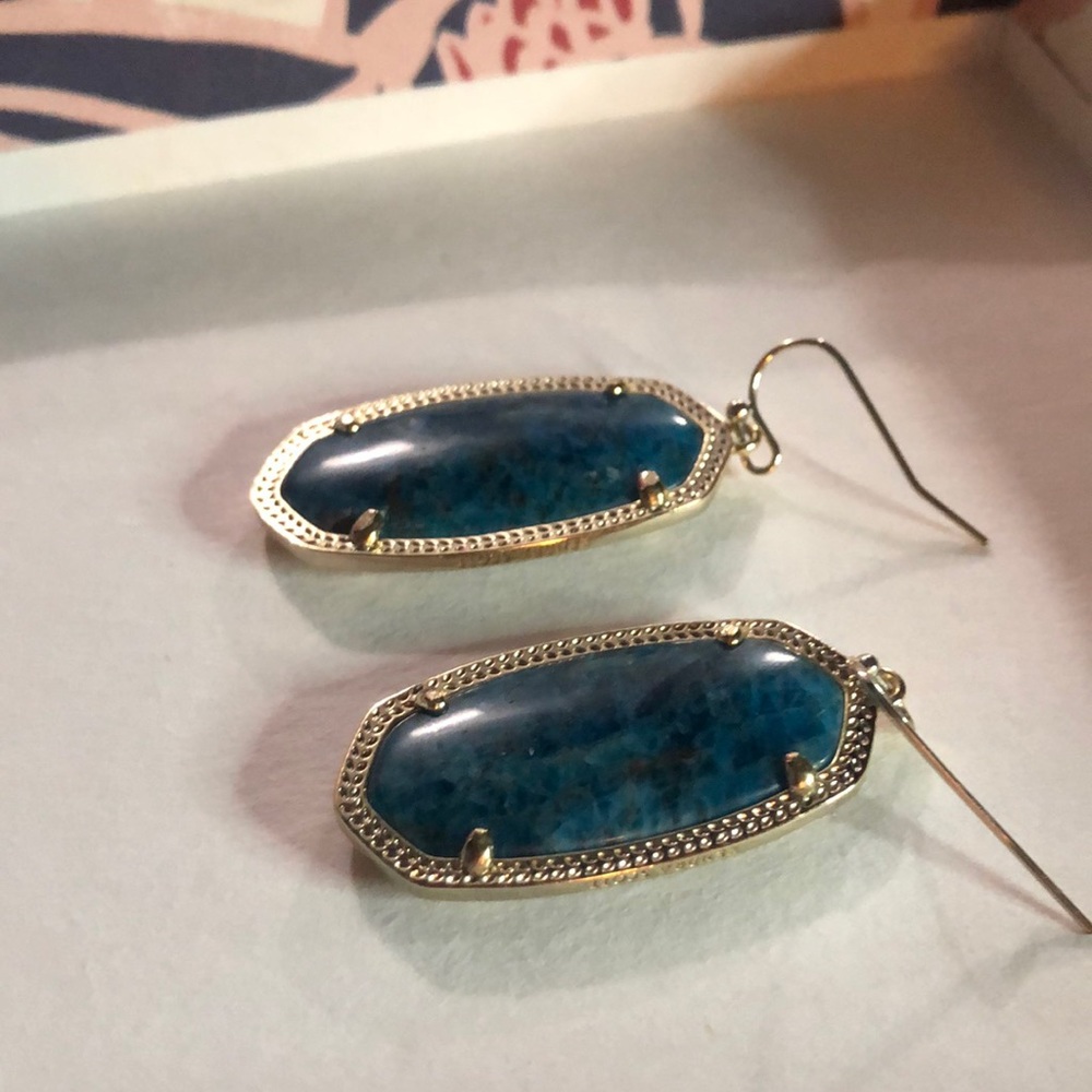 Gorgeous Aqua Apatite Kendra Scott Elle Earring